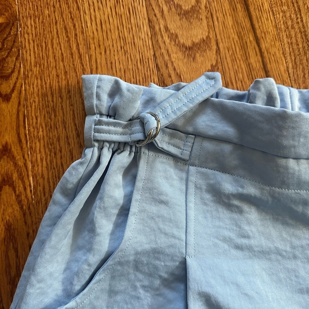 Lulu's Light Blue Paperbag Waist Pants - Picture 3 of 4